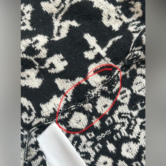 Antropologie ETT TWA Women's Jacket Black/White Floral - Picture 6 of 9